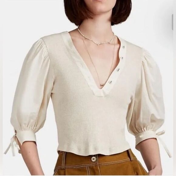 Ulla Johnson Pia Melange Rib-Knit Top Sz Medium - Picture 1 of 14